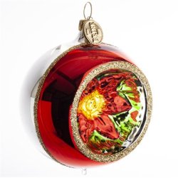 REFLEKTOR KUGLE JULESTJERNE 8 CM SLVFARVET